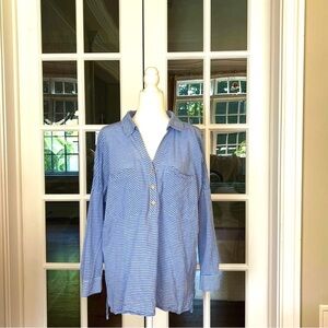 NWOT Zara Striped Linen Tunic Sz L